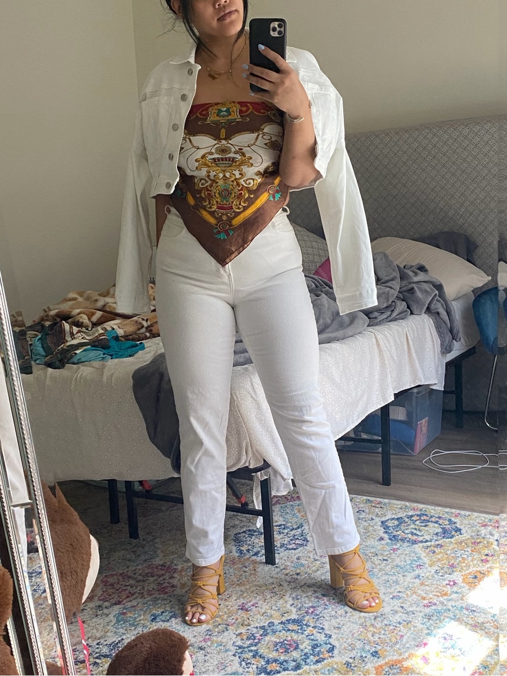 Vintage Gloria Vanderbilt White Denim Jeans US 10